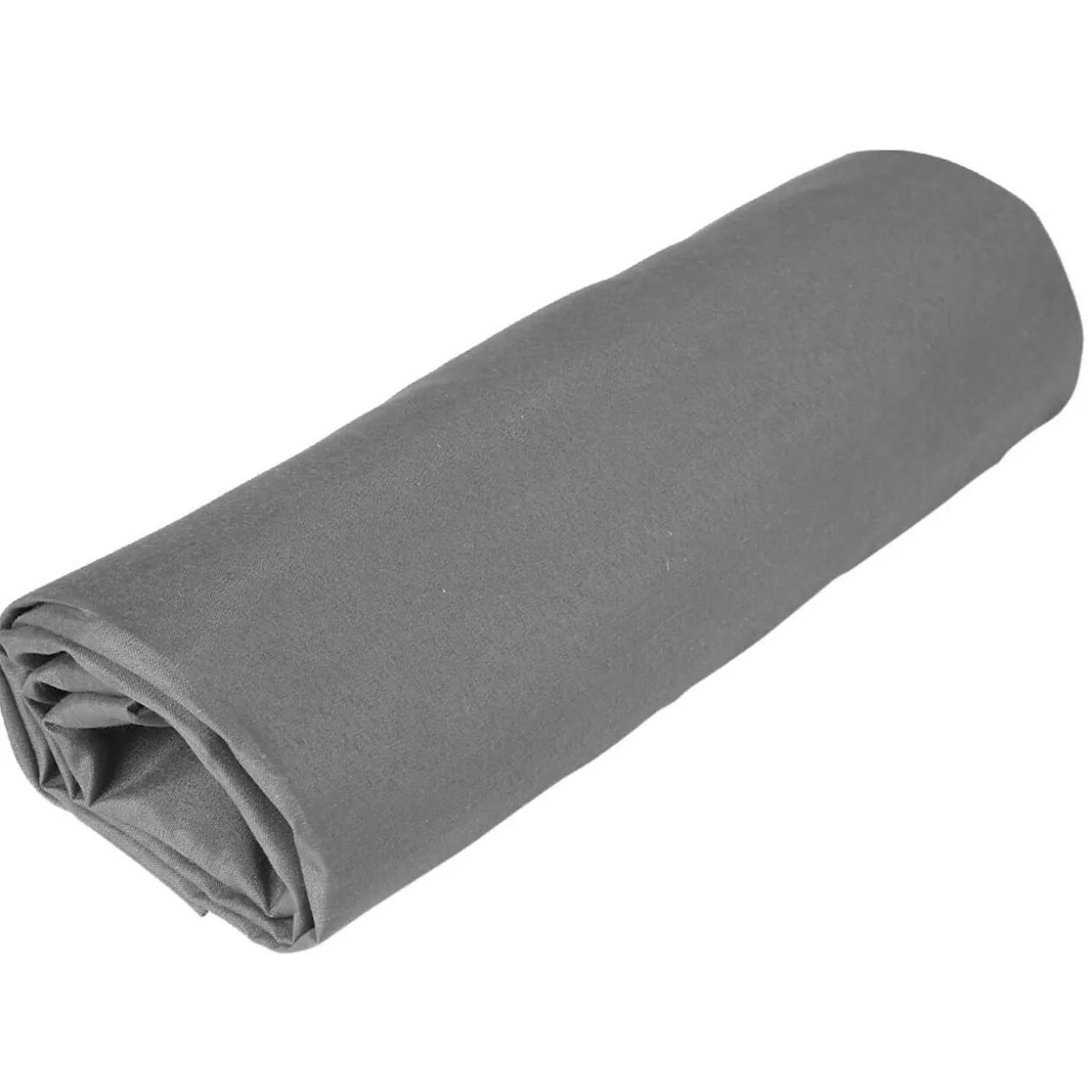 Drap housse 160x200cm 100% coton gris foncé
