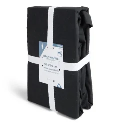 Drap housse 140x190cm 100% coton noir