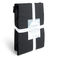 Drap housse 140x190cm 100% coton noir