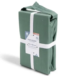 Drap housse 140x190cm 100% coton percale vert