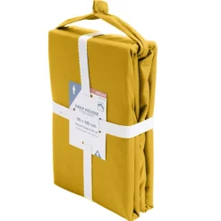 Drap housse 90x190cm 100% coton percale marron foncé