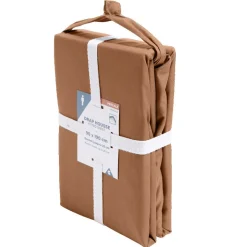 Drap housse 90x190cm 100% coton percale rouge