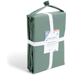 Drap housse 90x190cm 100% coton percale vert