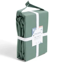 Drap housse 160x200cm 100% coton percale vert