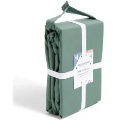 Drap housse 160x200cm 100% coton percale vert