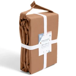 Drap housse 160x200cm 100% coton percale rouge