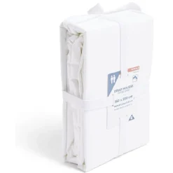 Drap housse 160x200cm 100% coton percale blanc