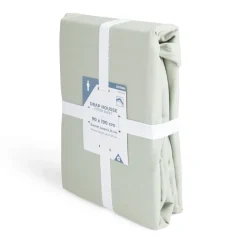 Drap housse 90x190cm 100% coton vert céladon