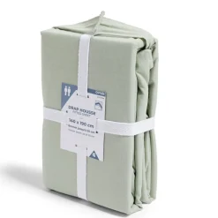 Drap housse 140x190cm 100% coton vert céladon