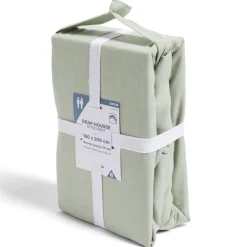 Drap housse 160x200cm 100% coton vert céladon