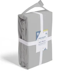 Drap housse 140x190cm polycoton gris