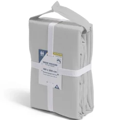 Drap housse 160x200cm polycoton gris