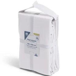 Drap housse 160x200cm polycoton blanc