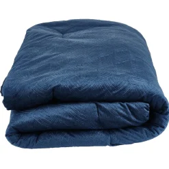 Édredon bleu nuit satin