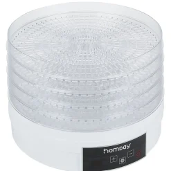 Déshydrateur alimentaire Homday 350W ABS blanc Ø30cm
