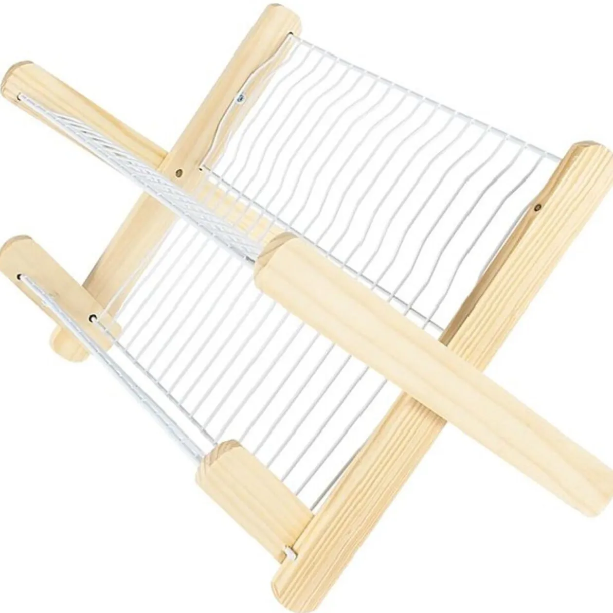 Egouttoir à vaisselle bois et métal