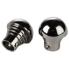 Embout boule argentée pour tringle à rideau x2