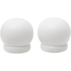 Embout de tringle anglais en bois certifié FSC® blanc laqué Ø20 mm x2