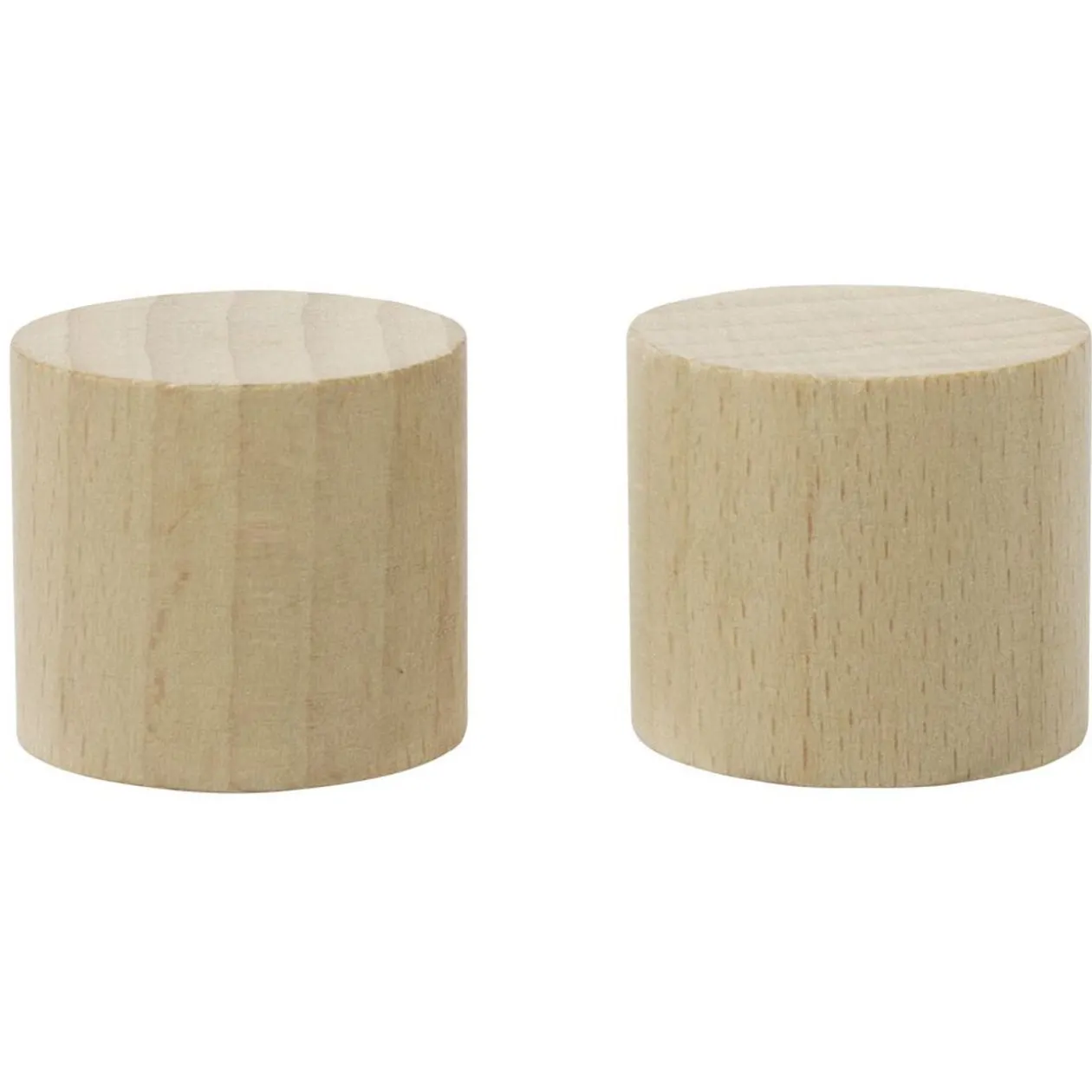 Embout de tringle forme bouchon en bois certifié FSC® Naturel Ø20 mm x2