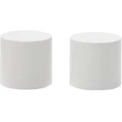 Embout de tringle forme bouchon en bois certifié FSC® blanc Ø20 mm x2