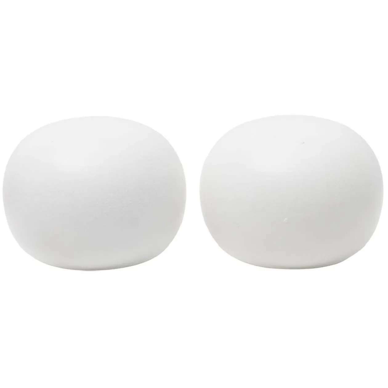 Embout de tringle forme galet en bois certifié FSC® blanc Ø28 mm x2