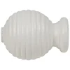 Embout pour tringle à rideaux x2 blanc bois