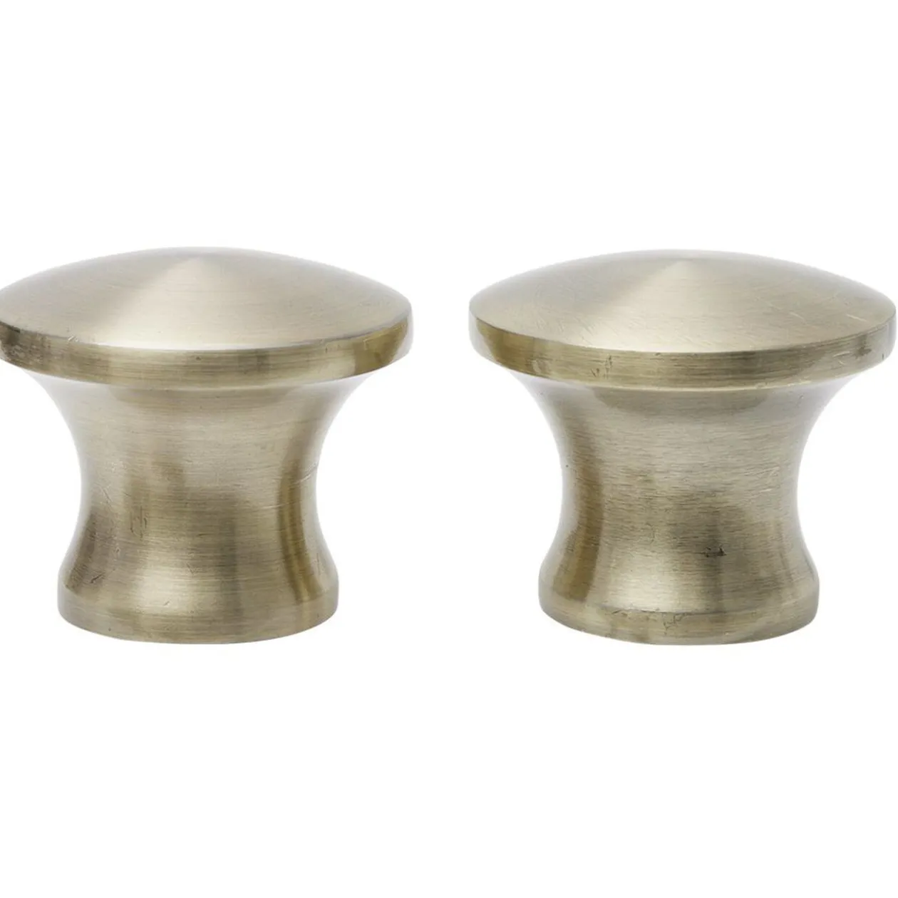 Embout tringle à rideau Ø20mm aluminium brossé x2