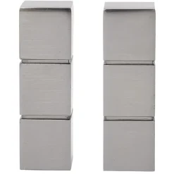 Embout tringle à rideau Ø20mm 3 cubes aluminium x2
