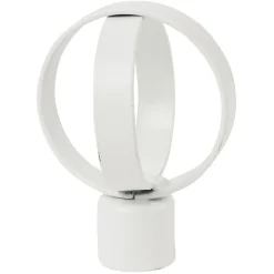 Embout tringle à rideau Ø20mm métal forme anneau blanc mat x2