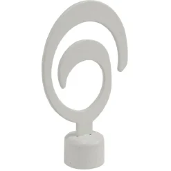 Embout tringle à rideau Ø20mm métal forme spirale blanc mat x2
