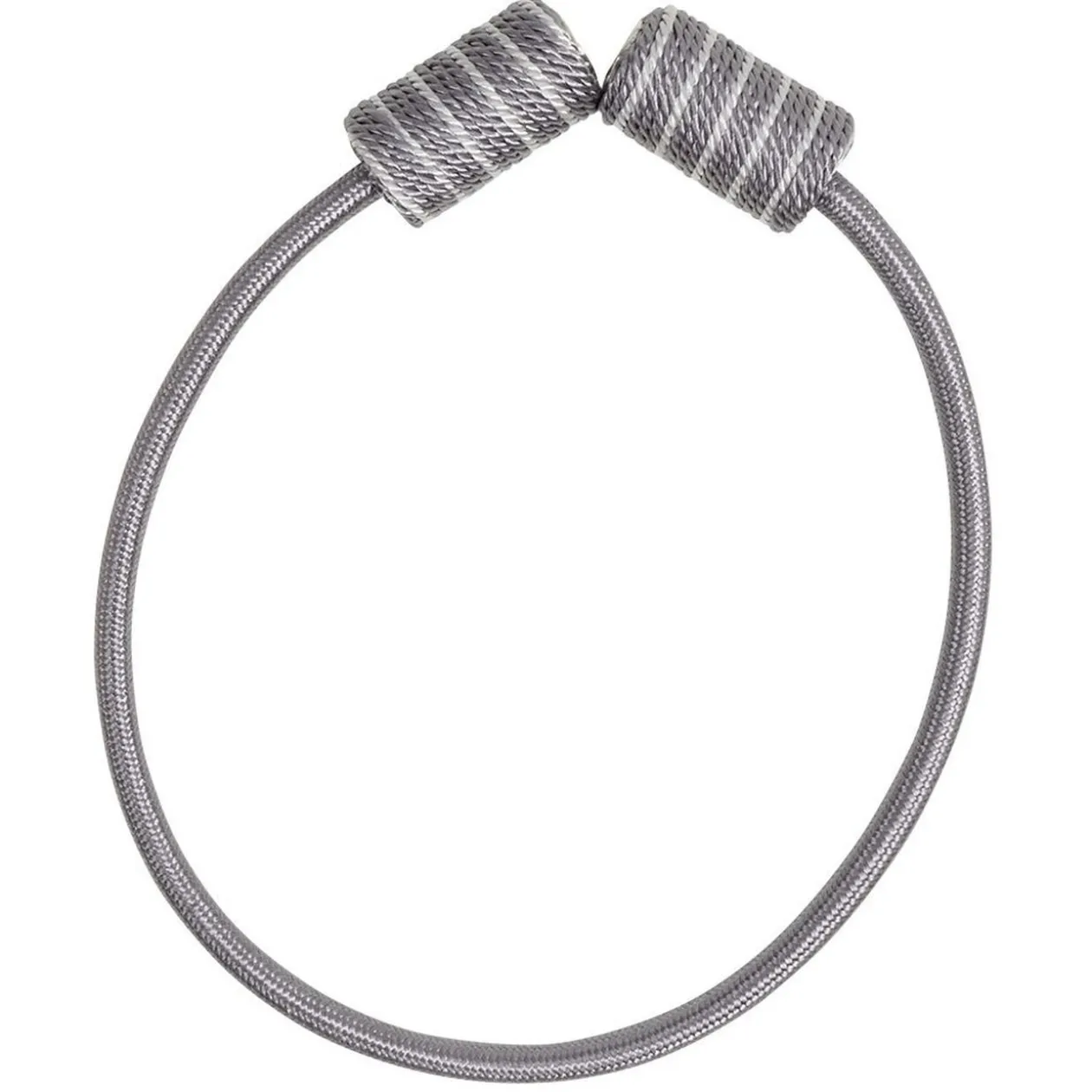 Embrasse aimantée corde bicolore écru gris