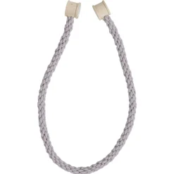 Embrasse aimantée cordon gris embout bois