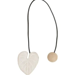 Embrasse aimantée forme feuille bois naturel