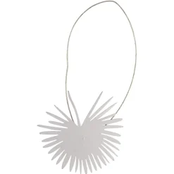 Embrasse aimantée forme feuille métal gris