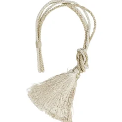 Embrasse corde avec pompon écru beige