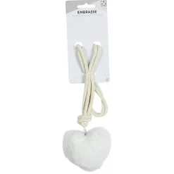 Embrasse corde et coeur effet fourrure