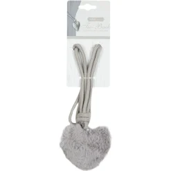 Embrasse corde et coeur effet fourrure