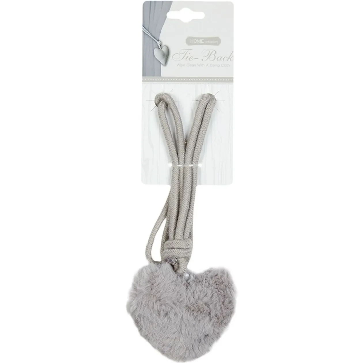 Embrasse corde et coeur effet fourrure