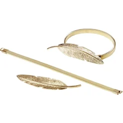 Embrasse déco en métal doré ou argenté x2