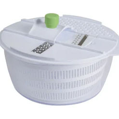Essoreuse à salade et mandoline 4 lames blanc vert