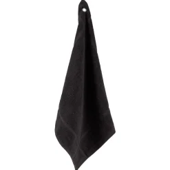 Essuie main noir et blanc avec anneau d'accroche x6