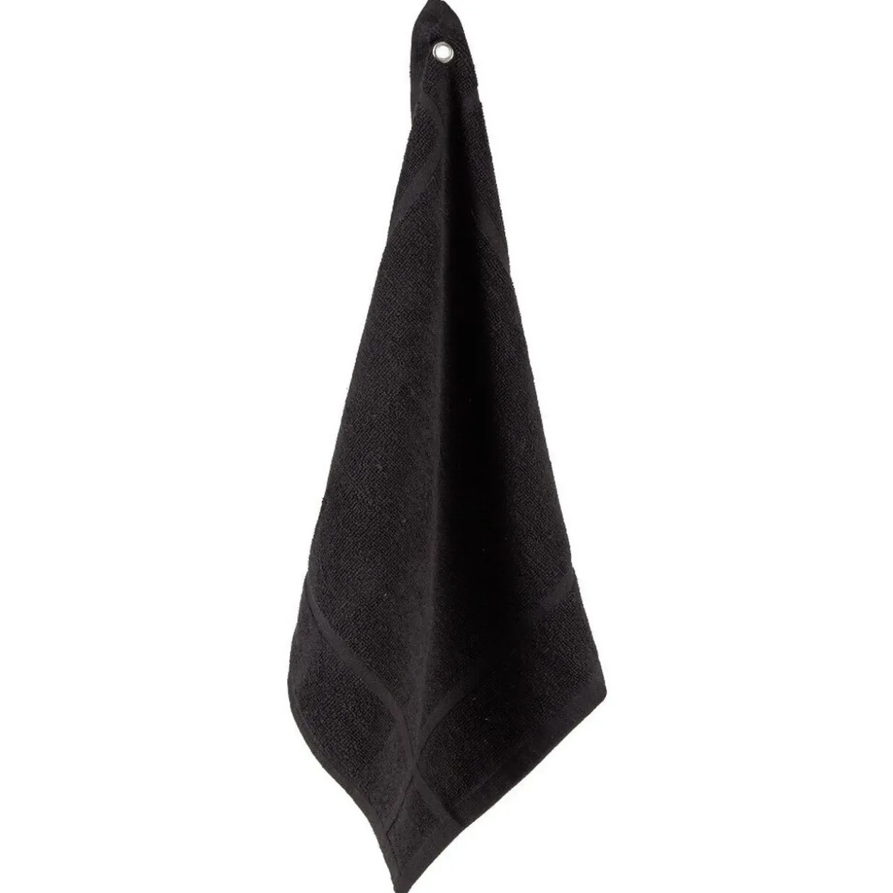 Essuie main noir et blanc avec anneau d'accroche x6