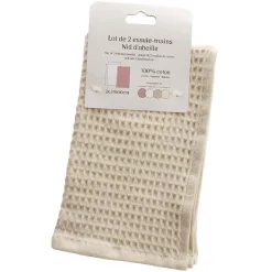 Essuie-main lavable en coton x2