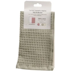 Essuie-main lavable en coton x2