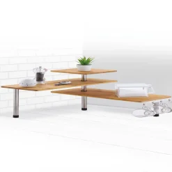 Etagère d'angle modulable en bambou