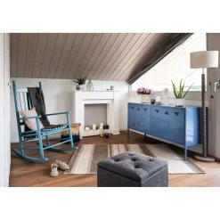 Fauteuil à bascule bleu orage Helen