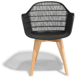 Fauteuil Dona noir x2