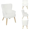 Fauteuil enfant Helsinki bois imitation fourrure blanc 45x50xH63cm