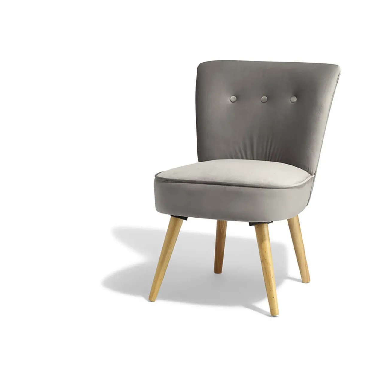 Fauteuil gris clair Gaspard