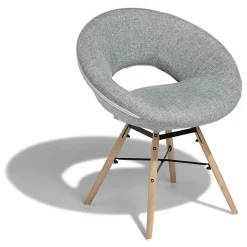 Fauteuil gris clair Luna x 2